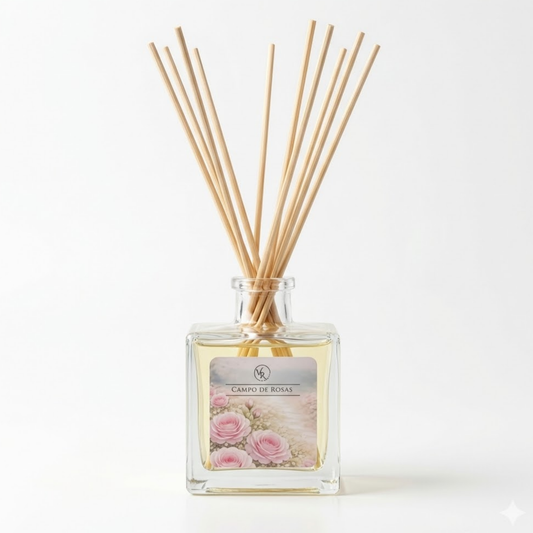 Ambientador Mikado Rosas 100 ml | Difusor de Varillas Floral y Elegante