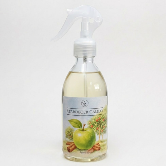 Ambientador en spray Manzana y Canela 250 ml – Atardecer Cálido